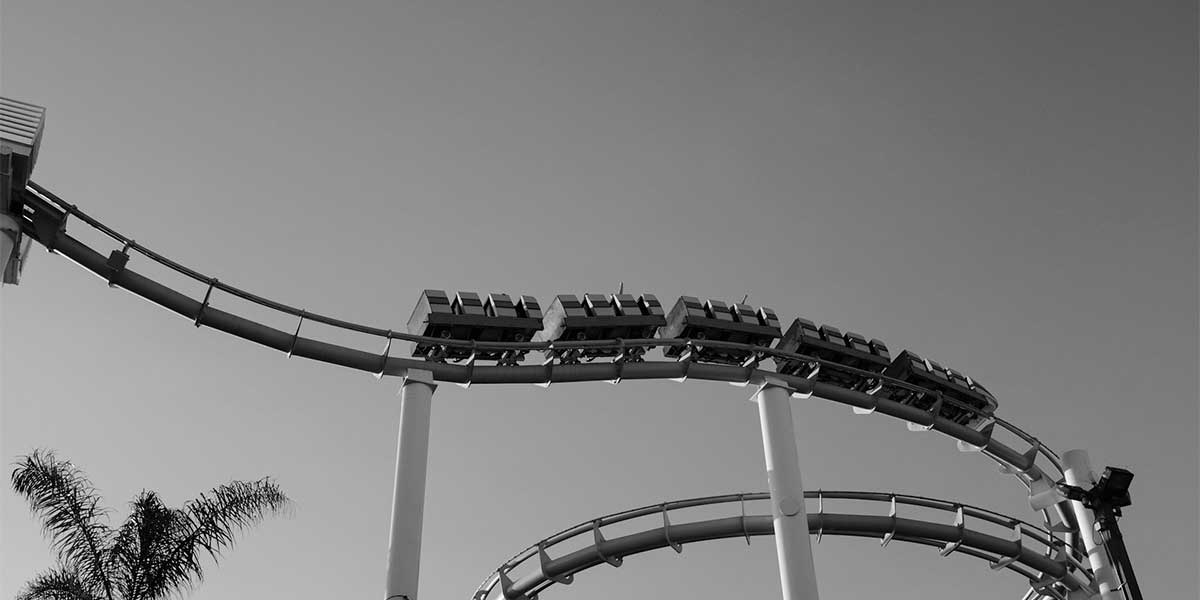 image of roller coaster to go with posts reflecting fluctuations